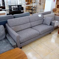 値下げしました。★ジモティ割あり★  ソファ グレー H75×D82×W179 クリーニング済み OJ9562の画像
