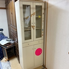 無料 食器棚 実家整理 古家具 アンティーク ヴィンテージ レトロ