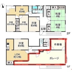 電動シャッター付きガレージ　空き家活用