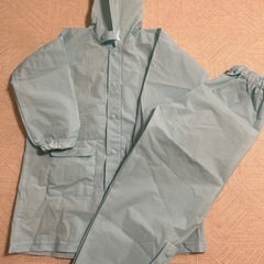 レインコート　上下セット　カッパ　水色　120の画像