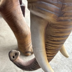 ゾウ　陶器　オブジェ　象　アンティークの画像