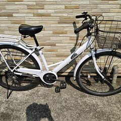 中古自転車 6段変速 27インチ LEDオートライト 軽整備済み...