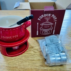 アフターヌーンティー　チーズフォンデュセット　無印キャンドル付