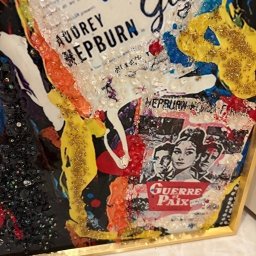 一点モノ】オードリー・ヘプバーン 大型アートパネルハンドメイド