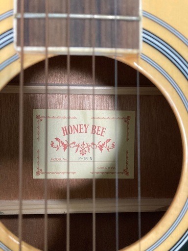 HONEY BEE ハニービー アコースティックギター  フォークギタータイプ F-15/N  【美品】【入門セット】