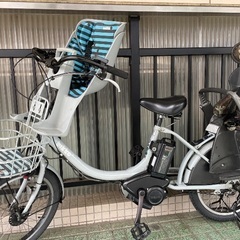 🔹電動アシスト ブリヂストン bikke2 前後子供乗せ付きの画像