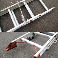 506002 / 2連はしご 2連 梯子 脚立 / 縮長約460cm / 中古品 ※お引取限定の画像