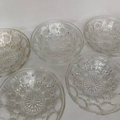 レトロガラス食器5枚セット