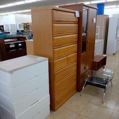 ★ジモティ割あり★  整理ダンス ブラウン H172×D44×W...