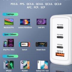 【新品】PD 100W急速充電器 100w usb 充電器 超軽量 小型 4ポートの画像