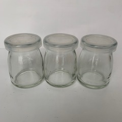 プリン　ガラス容器3個