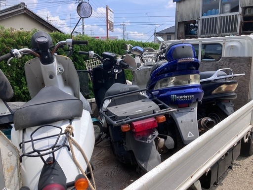 バイク4台とセニアカーまとめて