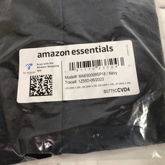 W128  未着用　Amazon essentials  メンズ　パンツ　JP:28W×28L  ネイビー　現状品の画像