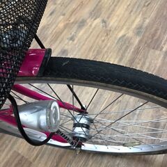 【ジャングル広陵店】自転車　26インチ　オートライト　ピンクの画像
