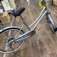【ジャングル広陵店】自転車　変速付き　シルバー　22インチ