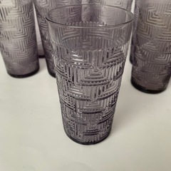 レトロガラスコップ10個の画像