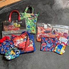 きんちゃく　ミニタオル　新品4点　おまけプールバック、上履き入れなど