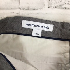 W133  未着用　Amazon essentials  ハーフパンツ　サイズ36  ライトグレー　シンプル　メンズ　現状品の画像