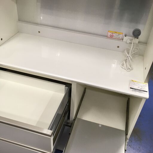 ★リユースのサカイ横浜南店★YM1069 パモウナ 食器棚 レンジボード ホワイト W100&times;D45&times;H199 クリーニング済み