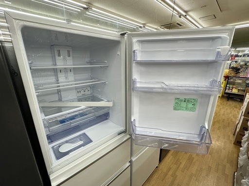 【ドリーム川西店御来店限定】三菱　冷蔵庫　MR-CX33G-W  2021年製／クリーニング済み 【2002211255601915】