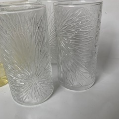 レトロガラスコップ11個の画像