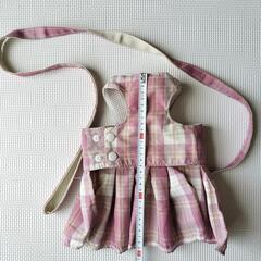 カワイイ!! 犬用エプロンドレス風 服 ハーネスリードセット　M　ドッグウェア　犬服　小型犬　ワンピースの画像