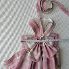 カワイイ!! 犬用エプロンドレス風 服 ハーネスリードセット　M...