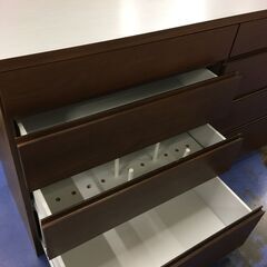 ★リユースのサカイ横浜南店★YM1072 河口家具製作所 ステンレストップ キッチンカウンター ダークブラウン W180×D48×H96 クリーニング済みの画像