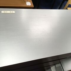 ★リユースのサカイ横浜南店★YM1072 河口家具製作所 ステンレストップ キッチンカウンター ダークブラウン W180×D48×H96 クリーニング済みの画像