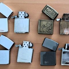 Zippo　ジッポーライター３個・ジッポー型ライター１個の画像