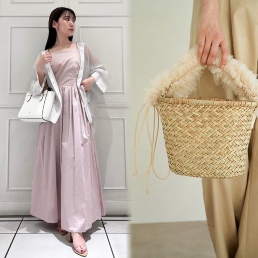 まとめ売り　SNIDELカゴバッグ、キャミワンピース