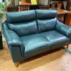 【愛品館 市原店】本革2人掛けソファ