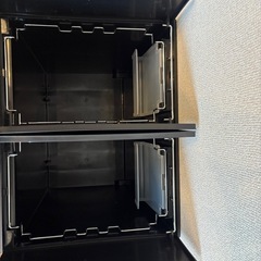 2個セット　KEYUCA両開きダストボックス LL（42L）ブラック ゴミ箱の画像