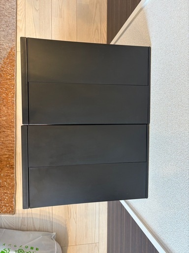 2個セット　KEYUCA両開きダストボックス LL（42L）ブラック ゴミ箱