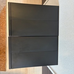 2個セット　KEYUCA両開きダストボックス LL（42L）ブラック ゴミ箱の画像