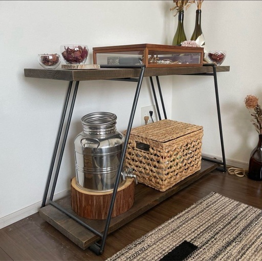 ☆アイアンラック☆オルテガ天板☆キャンプ☆アウトドア☆部屋☆