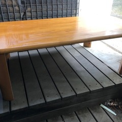 天然木　ローテーブルの画像