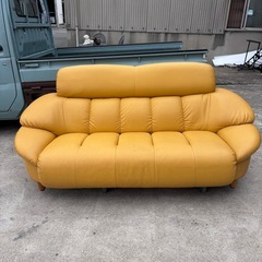 ソファ　3人掛け　おしゃれ　オシャレ　黄色　イエロー　家具　オシ...