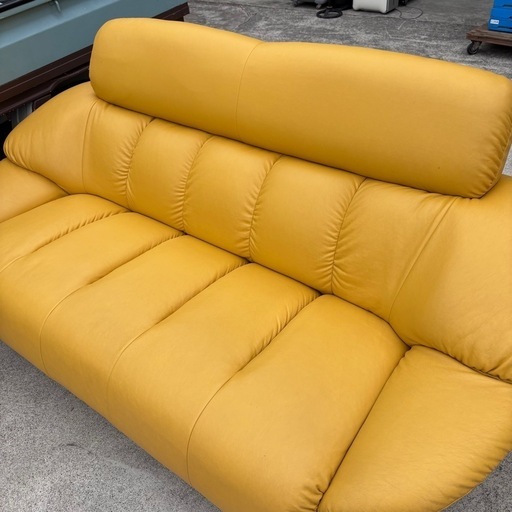 ?️ソファ　3人掛け　おしゃれ　オシャレ　黄色　イエロー　家具　オシャレ家具 　