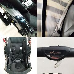 pigeon ピジョン/ベビーカー /Mahalo マハロ /両対面A型 /ベビー用品 /外出、移動用品 /ホリゾンタルストライプ/C0ER0103の画像
