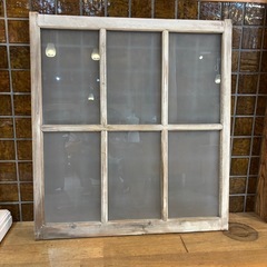 ガラス格子窓 アンティーク古建具　の画像