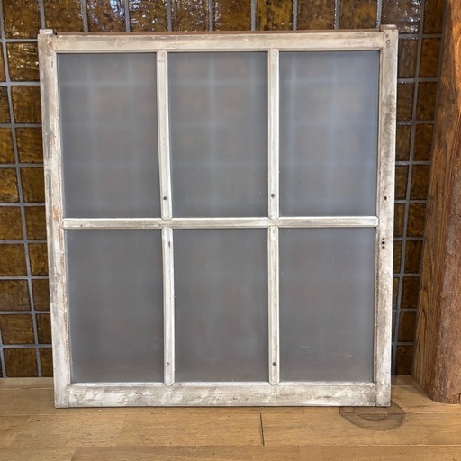 ガラス格子窓 アンティーク古建具