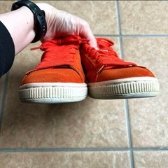 PUMA プーマ　スエードスニーカー　赤　24.5㎝の画像