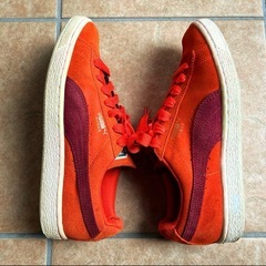 PUMA プーマ　スエードスニーカー　赤　24.5㎝の画像