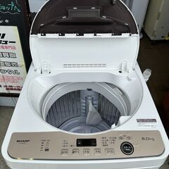 【動作保証あり】SHARP シャープ 2023年 ES-GE6G-T 6.0kg 全自動洗濯機【管理KRS776】の画像