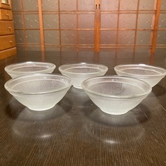 【新品未使用】曽我ガラス　すりばち小鉢セット　5客　昭和レトロ