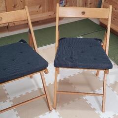 IKEA TERJE チェア　2脚クッションセット