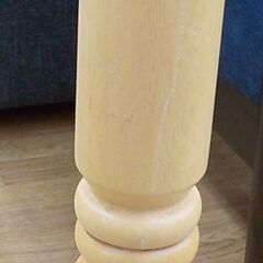 現状品 ハンガーポール 高125㎝ 木製 コートハンガー キッズ用 ナチュラル 西岡店の画像