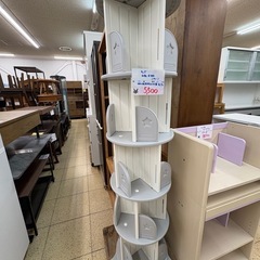 《リユースマン倉敷 》キッズ 回転本棚 くすみブルー 