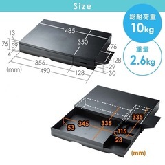 【良品】プリンター台 引き出し付 A4収納 サンワダイレクト100-PS006の画像